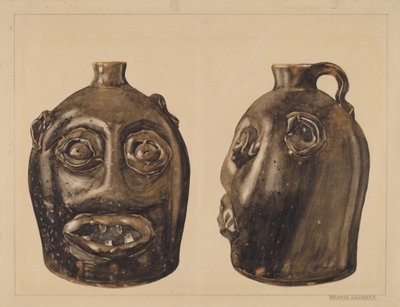 Grotesk kanne, ca. 1936. av Yolande Delasser
