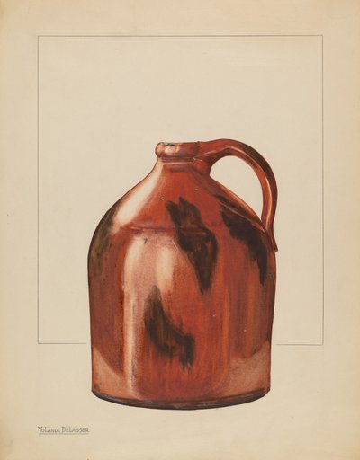 Jug, c. 1936.    1136721   no       norwegian Successfully Translated  Original: Castle Garth, Newcastle (watercolor on paper) Translat: Castle Garth, Newcastle (watercolor on paper) 1413229 no norwegian Successfully Translated Original: Two Roman Busts Tr av Yolande Delasser