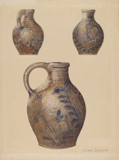Kanne, c. 1938. av Yolande Delasser