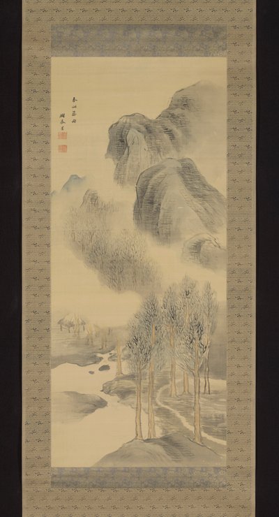 Spring Mountain, passerende regn av Yosa Buson
