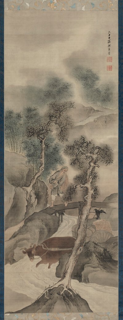 Vannbøffel vender hjem, 1781. av Yosa Buson