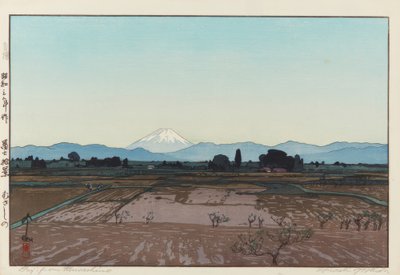 Fuji fra Musashino av Yoshida Hiroshi