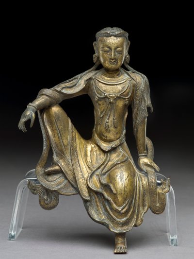 Bodhisattva Avalokitesvara, Yuan-dynastiet (forgylt bronse) (se også 119004) av Yuan Dynasty Chinese School