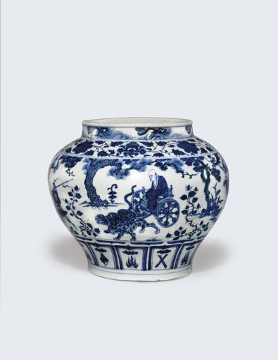 Hvit og blå Guan, midten av 1300-tallet (keramikk) av Yuan Dynasty Chinese School
