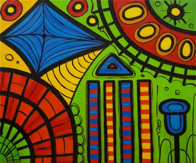 Lekeplassgrønn, 2022 (olje på lerret) av Yue Zeng