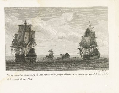 Einde van het gevecht van Jan Bart op 22 mai, 1689 Slutten av kampen 22. mai 1689, hvor Jean-Bart og Forbin, selv om de er demaskerte, bare overgir seg når de er sikret at flåten deres trekker seg tilbake (tittel på objekt) Samling av kampene til Jean-Bart av Yves Marie Le Gouaz