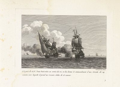 Jan Bart in dienst van de koning van Frankrijk, 1678 Ved freden i 1678 gikk Jean-Bart inn i kongens tjeneste, han fikk kommandoen over en 14-kanons Corvette, som han tok en 16-kanons Corsair Saltin med (tittel på objekt) Samling av kammer av Yves Marie Le Gouaz