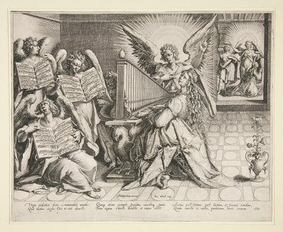 St. Cecilia som spiller orgel av Zacharias Dolendo
