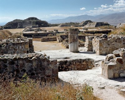 Det nordlige tempelet (500 f.Kr.-850 e.Kr.) av Zapotec Zapotec