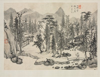 Landskapsalbum i forskjellige stiler: Landskap etter Wu Zhen av Zha Shibiao