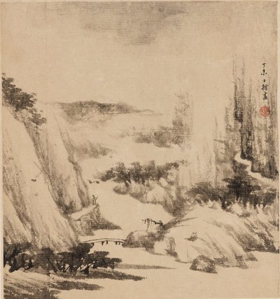Elvelandskap, 1667 av Zha Shibiao