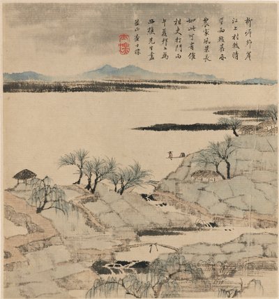 Elvelandskap, mai-august 1666 av Zha Shibiao