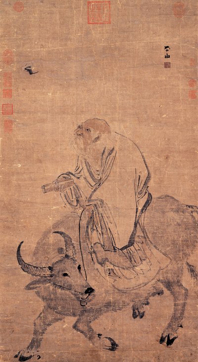 Laozi rir på en okse, mellom 1368 og 1644 av Zhang Lu