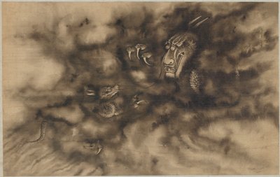 Drager i skyer, Qing-dynastiet, 1684. av Zhou Xun