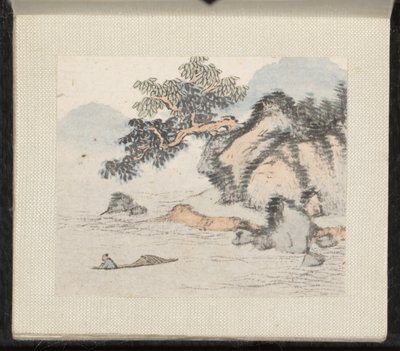 Miniatyrlandskap, datert til 1751–54 (album med åtte blader; blekk og farge på papir) av Zongcang Zhang