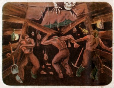 Ulykke i en gruve, ca 1950 av . .