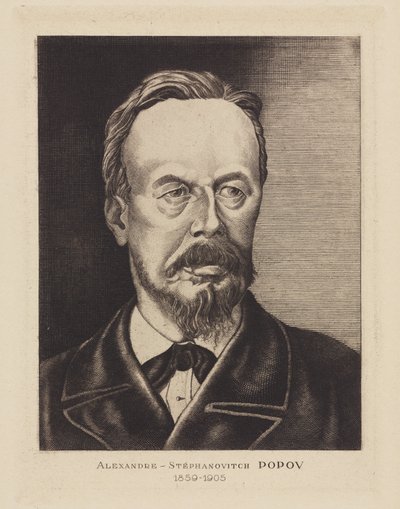 Alexandre-Stephanovich Popov , russisk fysiker, ca 1905 av Frederick (attr. to) Barnard