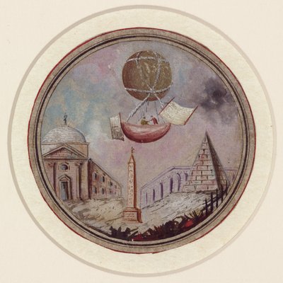En tidlig ballongkatastrofe, ca 1785 av Frederick (attr. to) Barnard