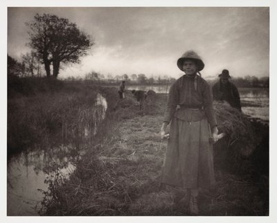 Åkerbruk, høsting av «Poling The Marsh Hay» (transport du foin des marais) av John Pardon