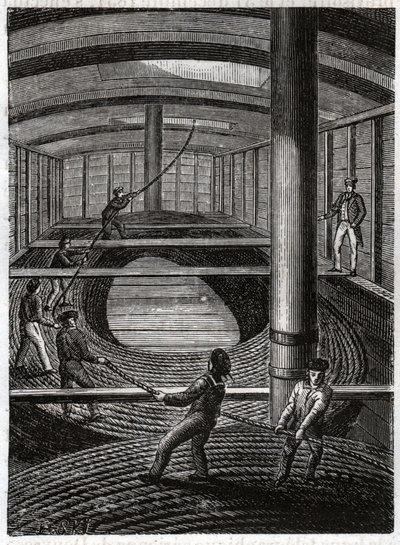 Kabeltelegrafikk sous marin. Telegrafisk undersjøisk kabel. av Frederick (attr. to) Barnard