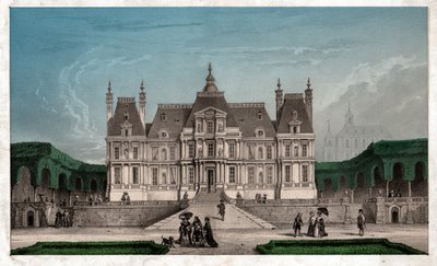 Castle of Maison Lafitte, ca 1850 (gravering) av . .