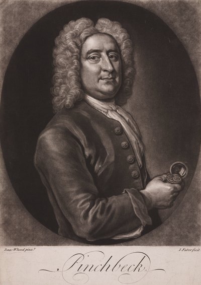 Christopher Pinchbeck, engelsk urmaker og leketøysmaker, ca 1725 av Frederick (attr. to) Barnard