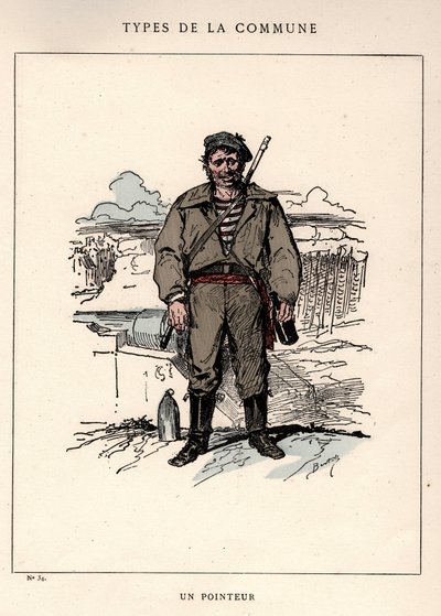 Paris Commune: kostyme av UN POINTOR (34) i "" Les Communeux av Frederick (attr. to) Barnard