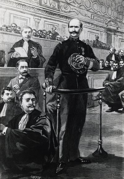 Avsetning av kommandør Charles Walsin-Esterhazy, under Emile Zola-rettssaken av Georg Carl Heinrich Dollmann