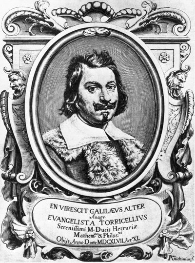 Evangelista Torricelli , italiensk fysiker av Ferdinand Georg Waldmuller