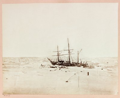 Arctic Expedition (1875–1876) av kaptein George Nares (1831–1915): Floeberg Beach, Alert in Winter Quarters av Frederick (attr. to) Barnard