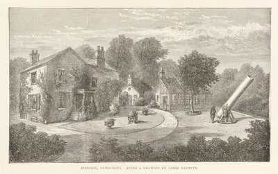 'Fireside, Patricroft' etter en tegning av James Nasmyth, ca 1840 av Frederick (attr. to) Barnard
