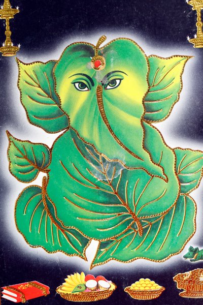 Ganesha eller Ganapati: den hinduistiske guden med elefanthodet. av . .