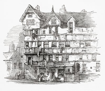 Hus i High Street, Edinburgh, Skottland av . .