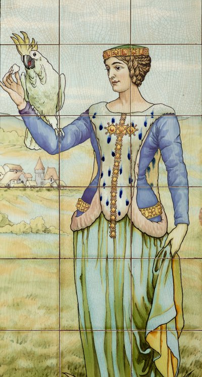Innvendig visning, flispanel, maler Furcy Ernest Tondeur, eksekutør Boch Frères La Louvière av . .