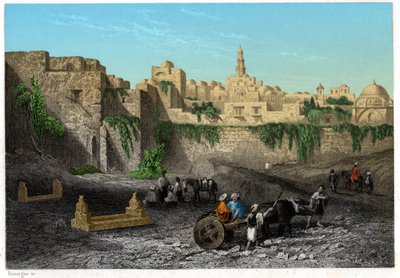 Jerusalem, Israel, rundt 1840 (gravering) av . .
