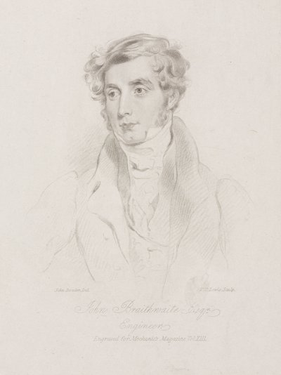 John Braithwaite , britisk ingeniør, ca 1830 av Frederick (attr. to) Barnard