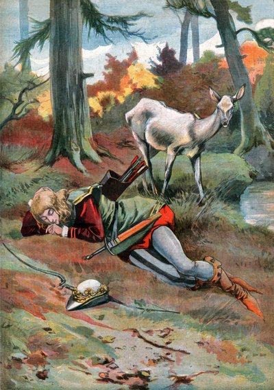 La Biche au Bois. rundt 1910 (gravering) av . .