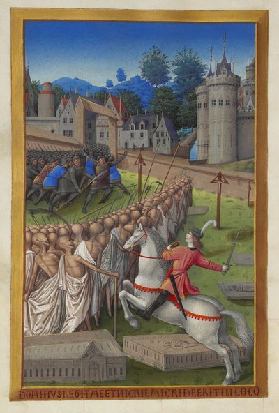 Les Très Riches Heures du Duc de Berry, Folio 90v - The Horseman of Death av Unbekannt 2321