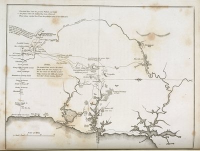 Kart over Sydney og områdene rundt, Australia, ca 1798 av Frederick (attr. to) Barnard