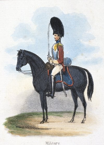 Militær', ca 1845 av Frederick (attr. to) Barnard
