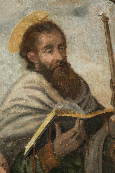 Sognekirke (Vår Frues sognekirke). Interiør. Koret. Veggmaling. av . .
