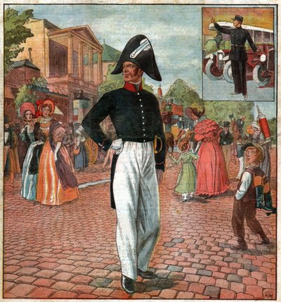 Politimann i Paris. Politimann i Paris. av Ferdinand Georg Waldmuller
