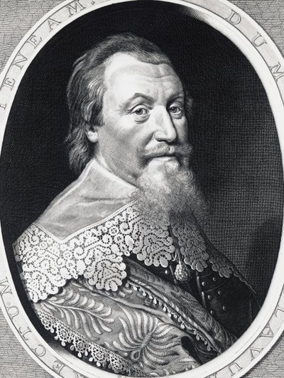 Portrett av Axel Gustafsson Oxenstierna (1583-1654), Lord High Chancellor of Sweden, gravering av William Walcutt