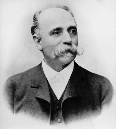 Portrett av Bartolomeo Emilio Camillo Golgi (1843-1926), italiensk vitenskapsmann og lege, Nobelprisen i medisin i 1906, fotografi av William Walcutt