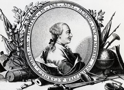Portrett av Karl Joseph von Firmian (1716-1782), østerriksk politiker, gravering av William Walcutt