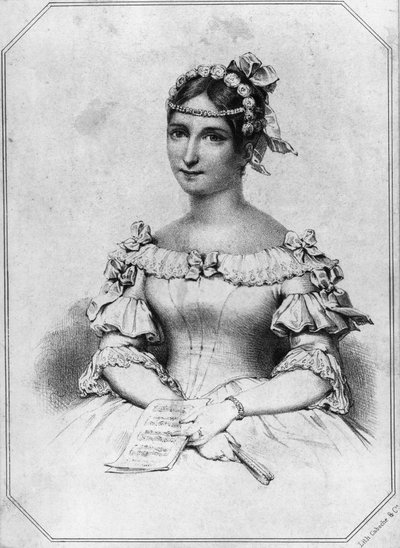 Portrett av Laura Cinti-Damoreau (1801-1863), fransk sopran, litografi av William Walcutt