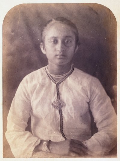 Portrett av en ung kvinne, Ceylon, ca 1875 av Ferdinand Georg Waldmuller