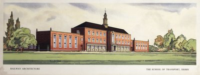 Railway Architecture: School of Transport, Derby', tidlig på 1950-tallet av Frederick (attr. to) Barnard