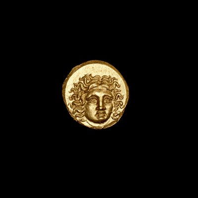 Rhodian tetrobol Coin, antikkens Hellas, øyer utenfor Caria, Helios (bilde) av Hippolyte Lalaise Devéria