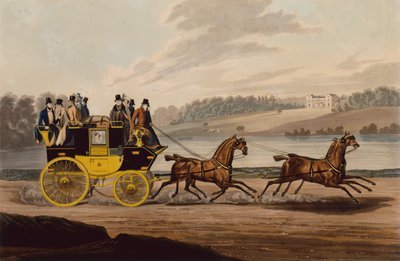 Royal Telegraph Manchester (farget gravering) av . .